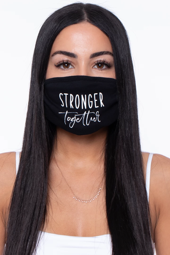Curvy Sense Washable & Reusable Printed Face Mask - Stronger Together 6 Curvy Sense Washable & Reusable Printed Face Mask - Stronger Together