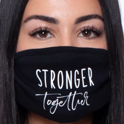 Curvy Sense Washable & Reusable Printed Face Mask - Stronger Together