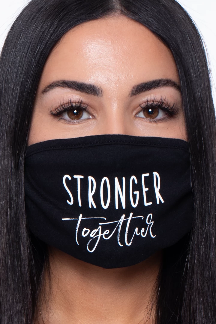 Curvy Sense Washable & Reusable Printed Face Mask - Stronger Together 4 Curvy Sense Washable & Reusable Printed Face Mask - Stronger Together