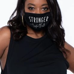 Curvy Sense Washable & Reusable Printed Face Mask - Stronger Together