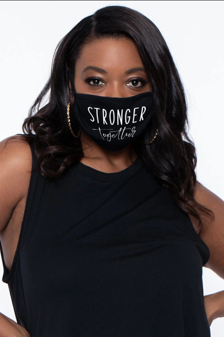 Curvy Sense Washable & Reusable Printed Face Mask - Stronger Together 3 Curvy Sense Washable & Reusable Printed Face Mask - Stronger Together