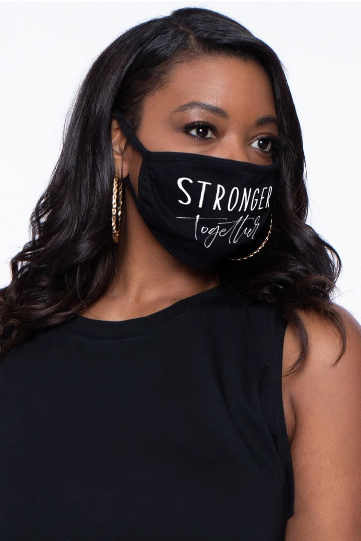 Curvy Sense Washable & Reusable Printed Face Mask - Stronger Together 5 Curvy Sense Washable & Reusable Printed Face Mask - Stronger Together