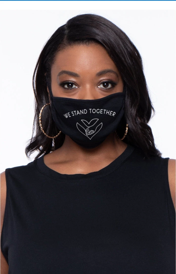 Curvy Sense Face Masks Washable & Reusable Printed Face Mask - We Stand Together 3 Curvy Sense Face Masks Washable & Reusable Printed Face Mask - We Stand Together