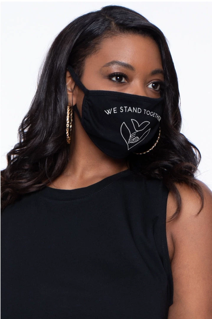 Curvy Sense Face Masks Washable & Reusable Printed Face Mask - We Stand Together 4 Curvy Sense Face Masks Washable & Reusable Printed Face Mask - We Stand Together