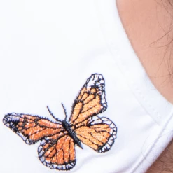 Curvy Sense Washable & Reusable Embroidered Face Mask - Butterfly