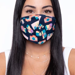 Curvy Sense Washable & Reusable Face Mask - Fun Cameras Face Masks