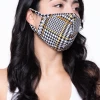 Curvy Sense Washable & Reusable Face Mask - Gingham Gold Face Masks