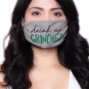 Curvy Sense Washable Christmas Face Mask - Drink Up Grinches