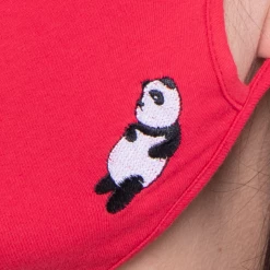 Curvy Sense Washable & Reusable Embroidered Face Mask - Panda Face Masks