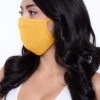 Curvy Sense Face Masks Washable & Reusable Unisex Face Mask - Mustard