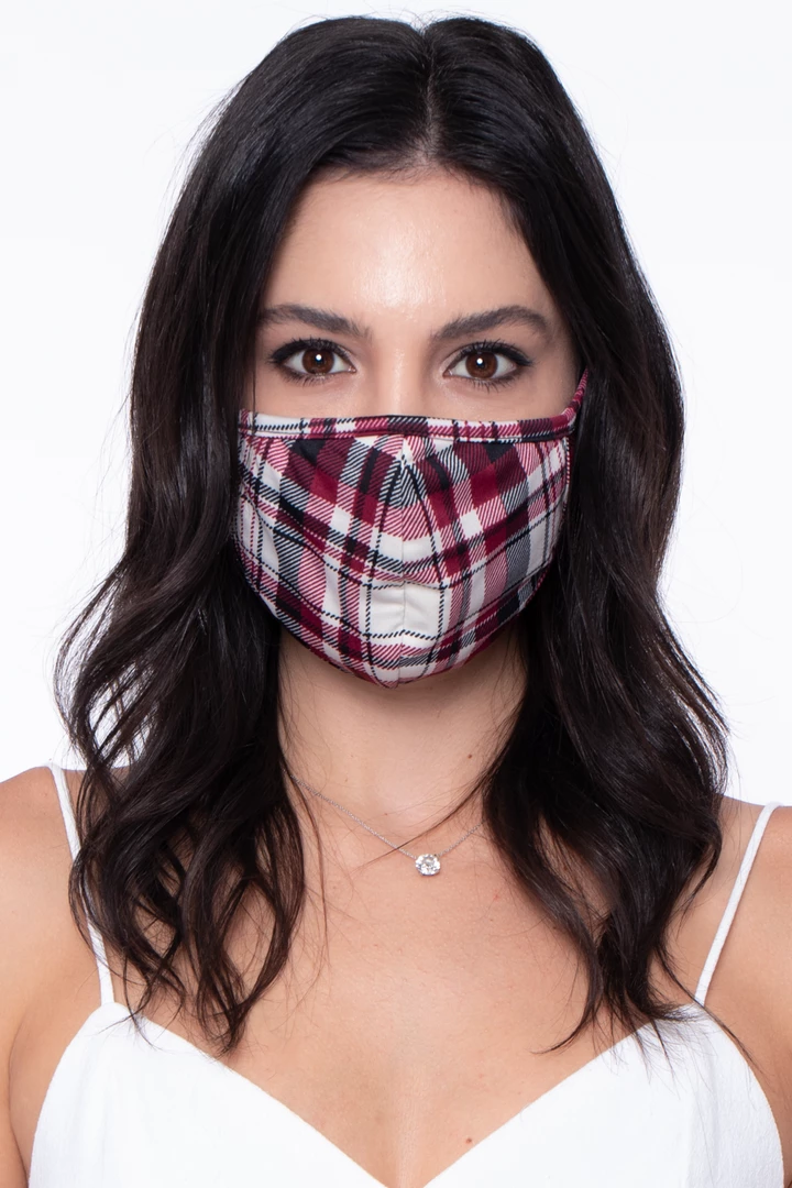 Curvy Sense Washable & Reusable Face Mask - Plaid Face Masks 7 Curvy Sense Washable & Reusable Face Mask - Plaid Face Masks