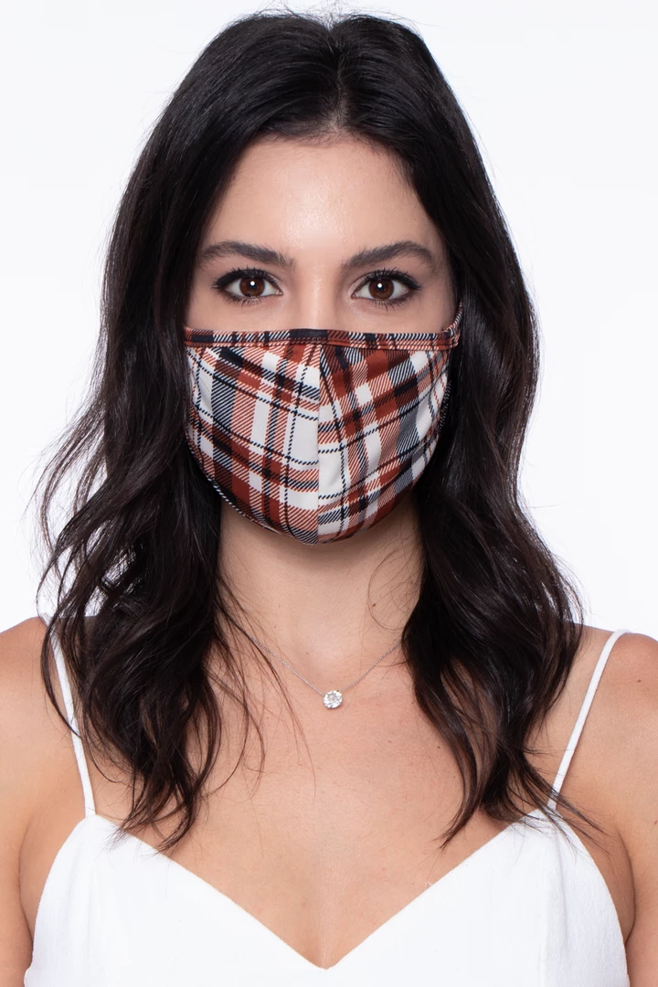 Curvy Sense Washable & Reusable Face Mask - Plaid Face Masks 6 Curvy Sense Washable & Reusable Face Mask - Plaid Face Masks