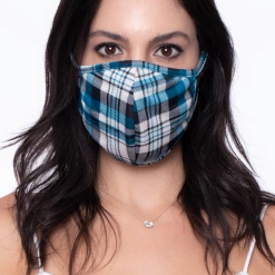 Curvy Sense Washable & Reusable Face Mask - Plaid Face Masks