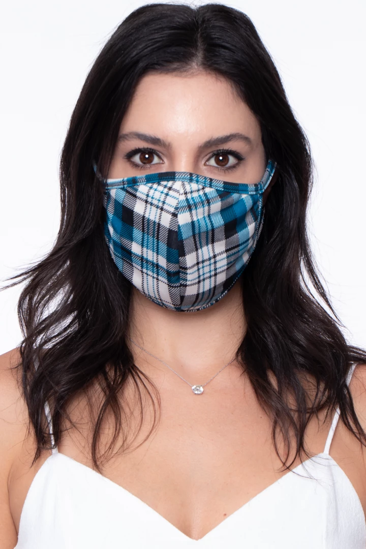 Curvy Sense Washable & Reusable Face Mask - Plaid Face Masks 4 Curvy Sense Washable & Reusable Face Mask - Plaid Face Masks