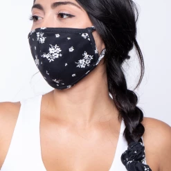 Curvy Sense Matching Sets Washable Face Mask & Scrunchie Set