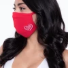 Curvy Sense Washable & Reusable Embroidered Face Mask - Heart Love Face Masks