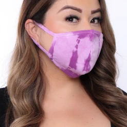 Curvy Sense Washable & Reusable Hand Tie-Dyed Face Mask - Fall Collection