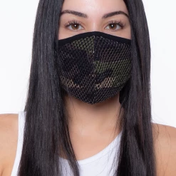 Curvy Sense Washable 3-Layer Fishnet Mesh Face Mask Face Masks