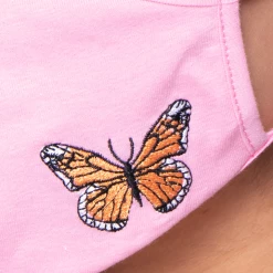 Curvy Sense Washable & Reusable Embroidered Face Mask - Butterfly Face Masks