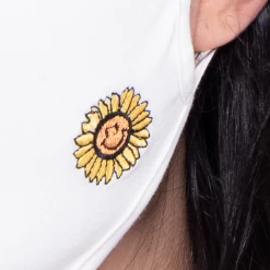 Curvy Sense Washable & Reusable Embroidered Face Mask - Sunflower Face Masks