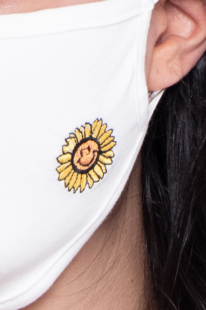 Curvy Sense Washable & Reusable Embroidered Face Mask - Sunflower Face Masks 4 Curvy Sense Washable & Reusable Embroidered Face Mask - Sunflower Face Masks
