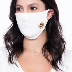 Curvy Sense Washable & Reusable Embroidered Face Mask - Sunflower Face Masks