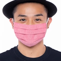 Curvy Sense Washable Pleated Woven Face Mask Face Masks