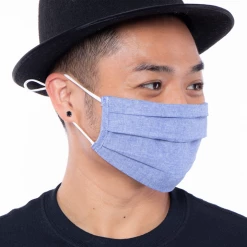 Curvy Sense Washable Pleated Woven Face Mask