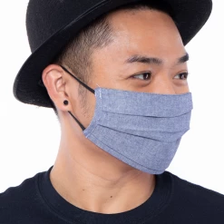Curvy Sense Washable Pleated Woven Face Mask