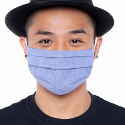 Curvy Sense Washable Pleated Woven Face Mask