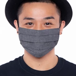 Curvy Sense Washable Pleated Woven Face Mask