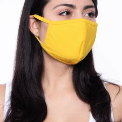 Curvy Sense Washable & Reusable Unisex Face Mask - Yellow Face Masks