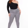 Curvy Sense Sale Plus Size Stacey Plaid Pants- Lavender