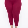 Curvy Sense Plus Size Essential Casual Jogger - Burgundy Essential Mix 2 Curvy Sense Plus Size Essential Casual Jogger - Burgundy Essential Mix
