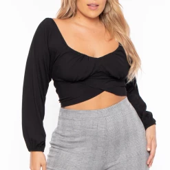 Curvy Sense Plus Size Stacey Plaid Pants- Grey