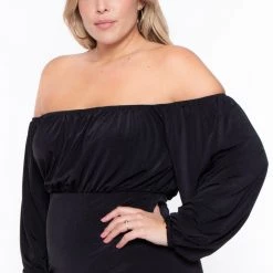 Curvy Sense Plus Size Kalia Bodysuit - Black Back In Stock 8 Curvy Sense Plus Size Kalia Bodysuit - Black Back In Stock