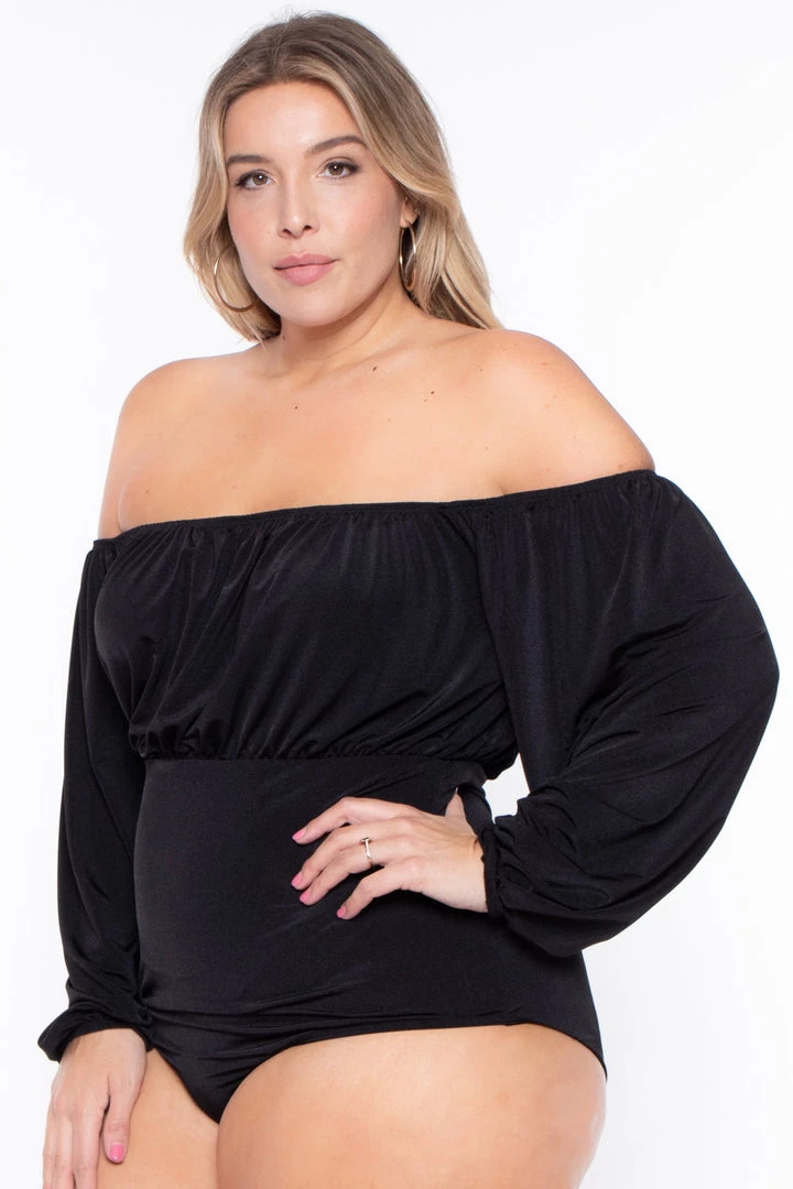 Curvy Sense Plus Size Kalia Bodysuit - Black Back In Stock 5 Curvy Sense Plus Size Kalia Bodysuit - Black Back In Stock