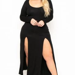 Curvy Sense Plus Size Astrid Maxi Dress - Black