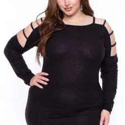 Curvy Sense Dresses Plus Size Dani Dress- Black 9 Curvy Sense Dresses Plus Size Dani Dress- Black