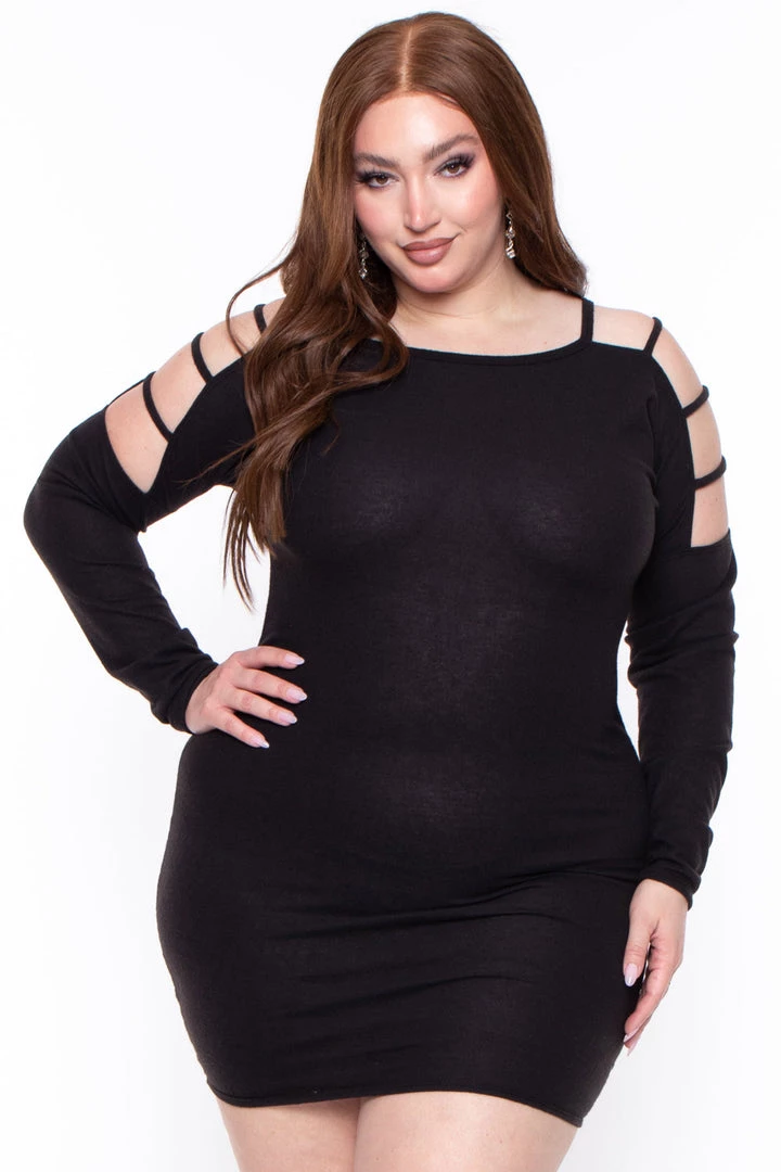 Curvy Sense Dresses Plus Size Dani Dress- Black 5 Curvy Sense Dresses Plus Size Dani Dress- Black