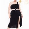 Curvy Sense Plus Size Kateri Cut Out Dress- Black