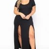Curvy Sense Plus Size Linnea Maxi Dress - Black Back In Stock