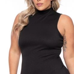 Curvy Sense Plus Size Maia Bodycon Dress- Black