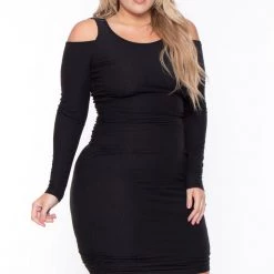 Curvy Sense Dresses Plus Size Sadie Bodycon Dress - Black 10 Curvy Sense Dresses Plus Size Sadie Bodycon Dress - Black