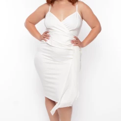 Curvy Sense Plus Size Bianca Cami Strap Dress - Ivory