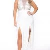 Curvy Sense Bridal Options Plus Size Chiara M- Slit Maxi Dress - Ivory