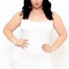 Curvy Sense Back In Stock Plus Size Slip Dress - Ivory