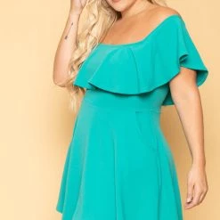 Curvy Sense Plus Size Rosabel Dress- Jade New Arrivals