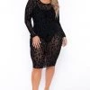 Curvy Sense Plus Size Akila Leopard Bodycon Dress - Black Back In Stock