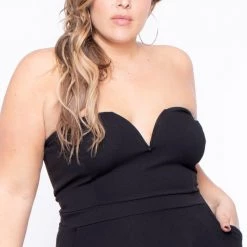 Curvy Sense Plus Size Amaryllis Flare Dress - Black